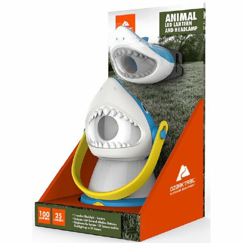 Ozark Trail 2piece Shark LED Lantern & Headlamp